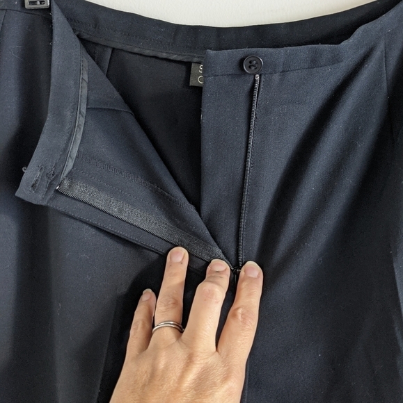 VINTAGE Sigrid Olsen High Waist Crop Pant Black 10 Langenlook - Picture 7 of 12